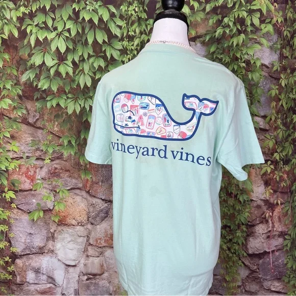 VINEYARD VINES Mint Green Graphic Tee, S AS-IS - Picture 6 of 11